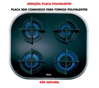 PLACA ENCASTRAR TEKA - CG.1 4G AI AL INOX - G. NAT