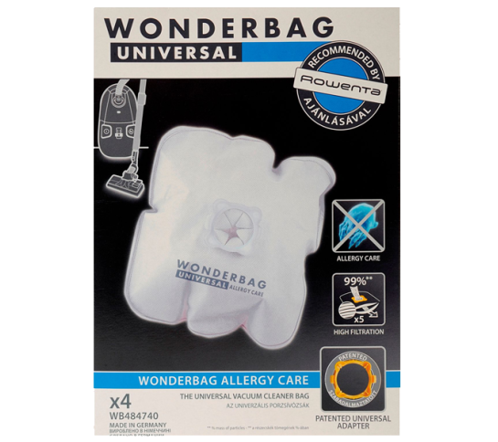 CONJ. 4 WONDERBAGS ENDURA UNIV. ANT. BACT. ROWENTA - WB484720 CONJ. 4 WONDERBAGS ENDURA UNIV. ANT. BACT. ROWENTA - WB484720