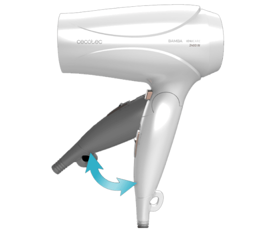 SECADOR DE CABELO CECOTEC - BAMBA IONICARE TRAVELWHITE