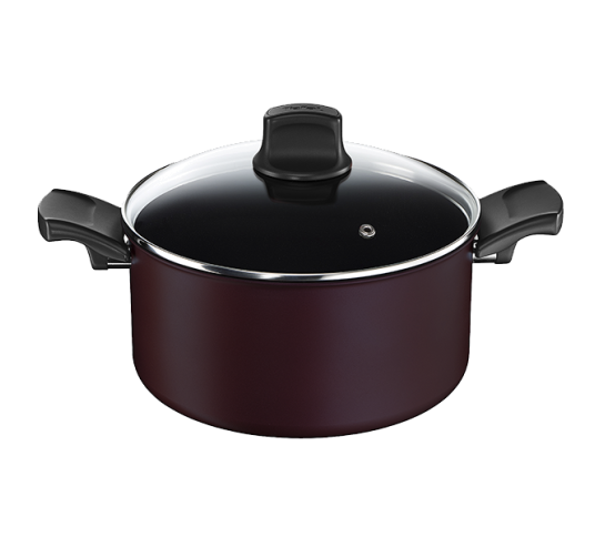 TACHO TEFAL TITANIUM SIGNATURE IND. 24CM + TAMPA VIDRO - C6874602
