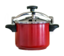 PANELA PRESSAO SILAMPOS ACO INOX 6 LT S/CESTO VERMELHA - 64112L018760